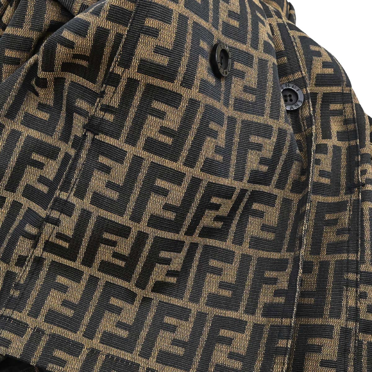Fendi Double Breasted Jacket Zucca Brown