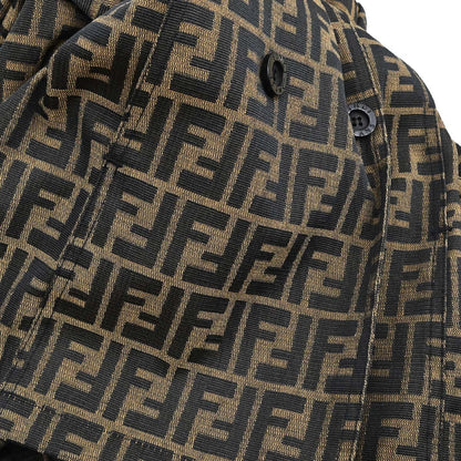 Fendi Double Breasted Jacket Zucca Brown