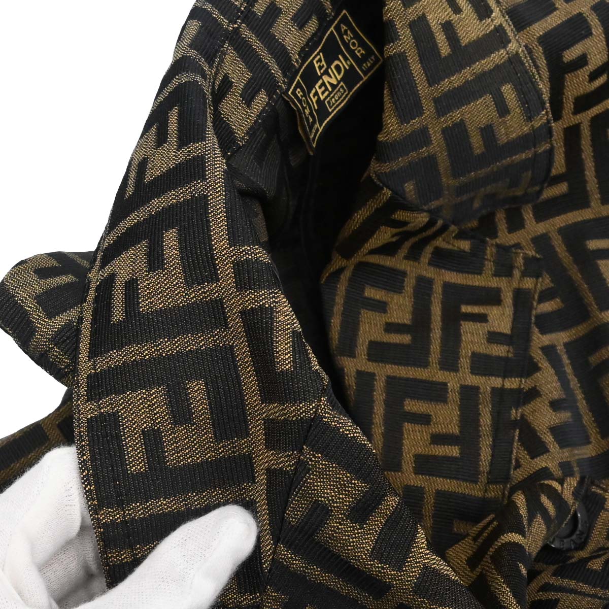Fendi Double Breasted Jacket Zucca Brown