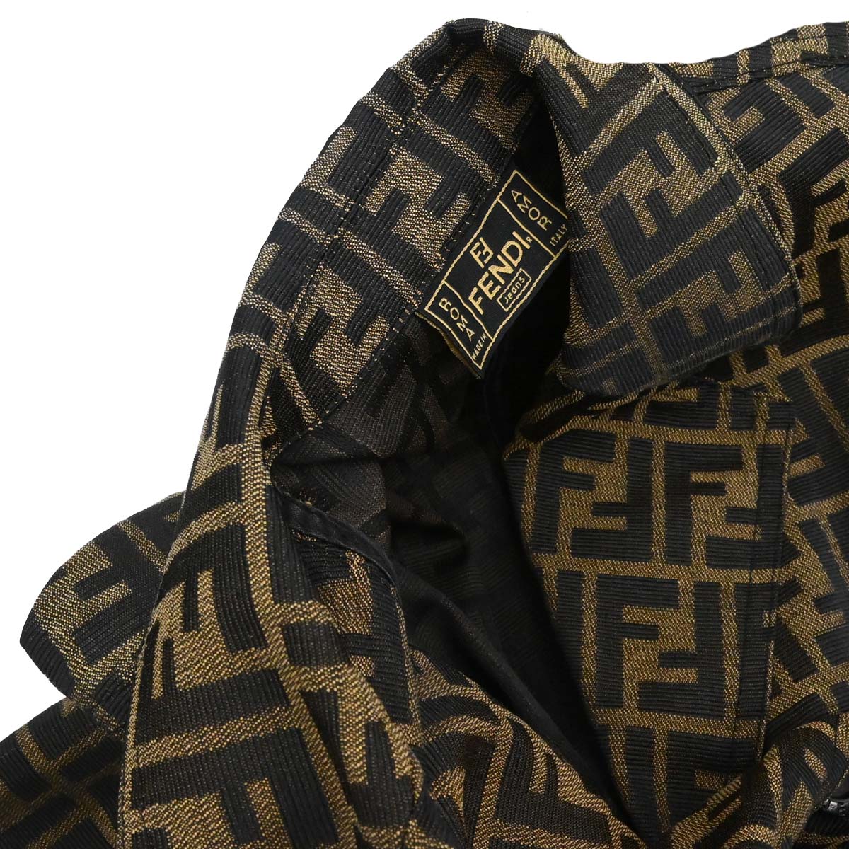 Fendi Double Breasted Jacket Zucca Brown