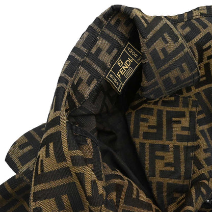 Fendi Double Breasted Jacket Zucca Brown