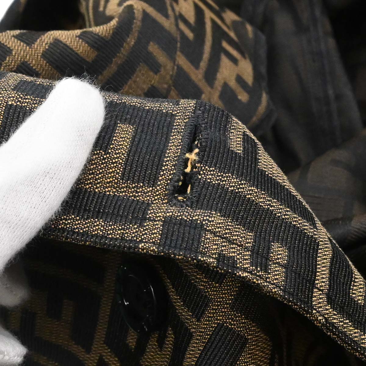 Fendi Double Breasted Jacket Zucca Brown