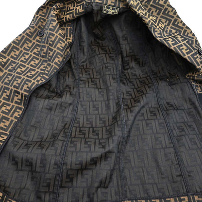 Fendi Double Breasted Jacket Zucca Brown