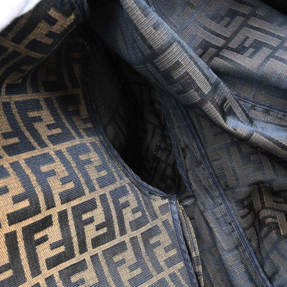 Fendi Double Breasted Jacket Zucca Brown