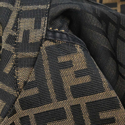 Fendi Double Breasted Jacket Zucca Brown
