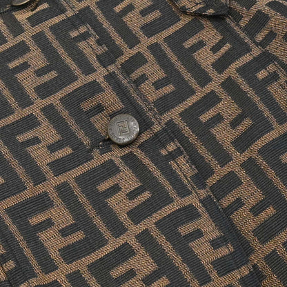 Fendi Single Breasted Sleeveless Jacket Zucca Brown #44