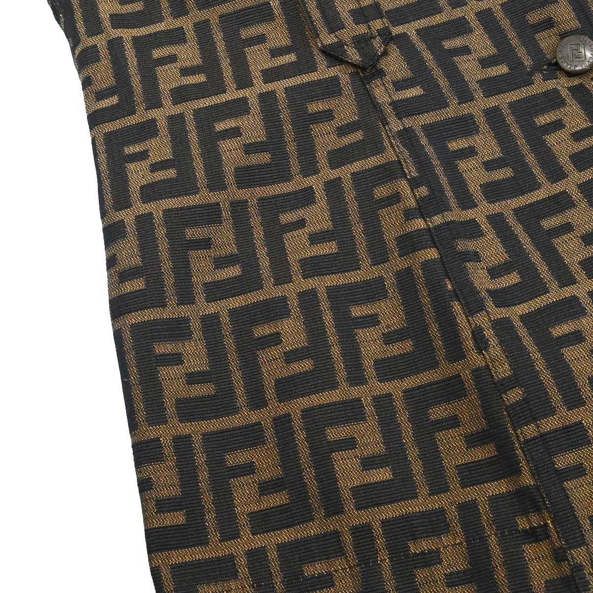 Fendi Single Breasted Sleeveless Jacket Zucca Brown #44