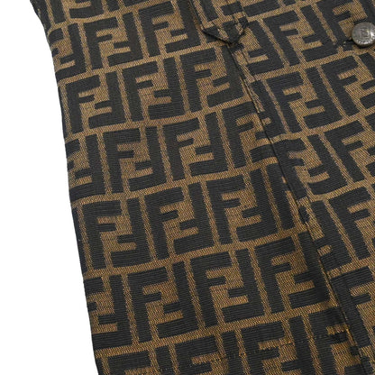 Fendi Single Breasted Sleeveless Jacket Zucca Brown #44