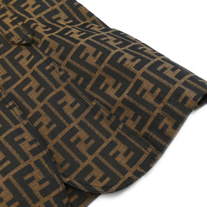 Fendi Single Breasted Sleeveless Jacket Zucca Brown #44