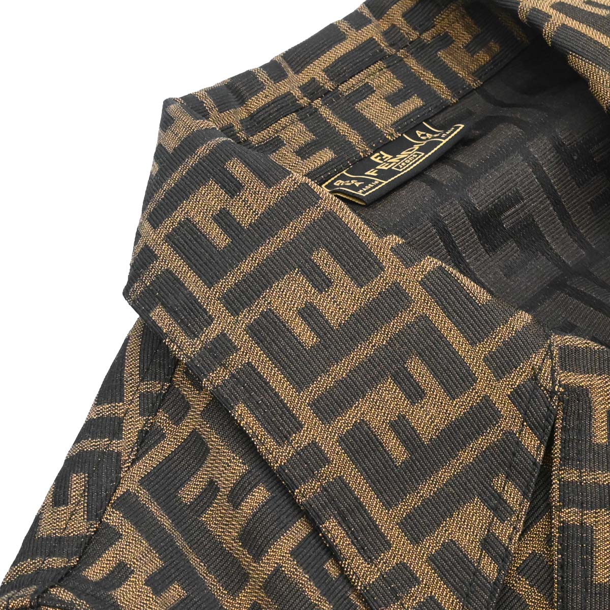 Fendi Single Breasted Sleeveless Jacket Zucca Brown #44