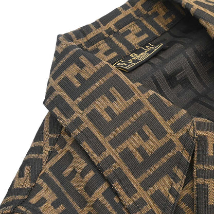 Fendi Single Breasted Sleeveless Jacket Zucca Brown #44