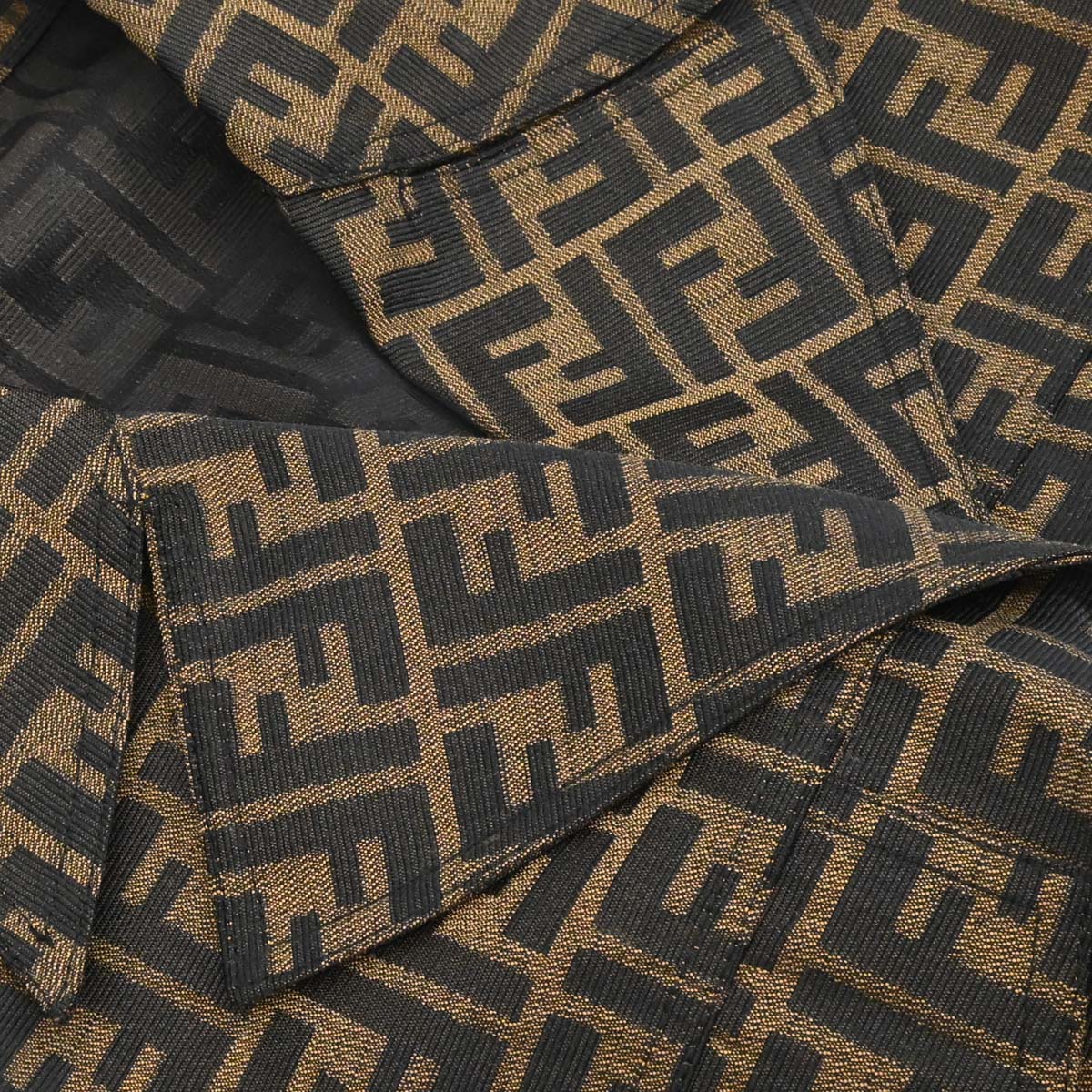 Fendi Single Breasted Sleeveless Jacket Zucca Brown #44