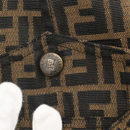 Fendi Single Breasted Sleeveless Jacket Zucca Brown #44
