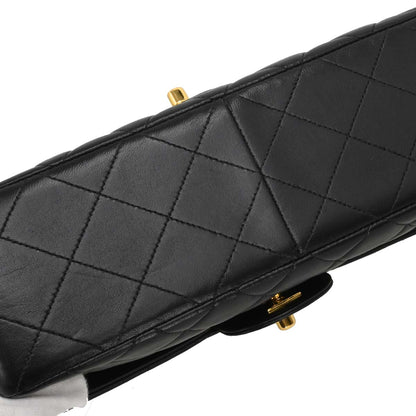 Chanel 1996-1997 Black Lambskin Double Sided Classic Flap Handbag