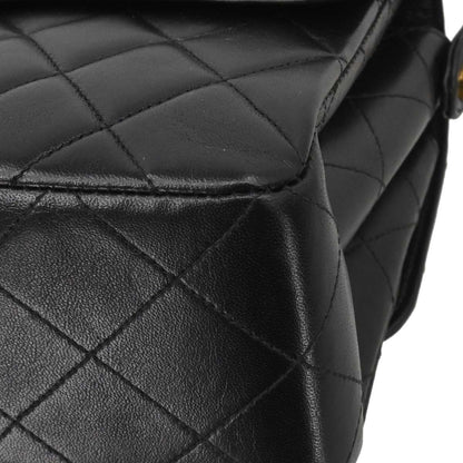 Chanel 1996-1997 Black Lambskin Double Sided Classic Flap Handbag