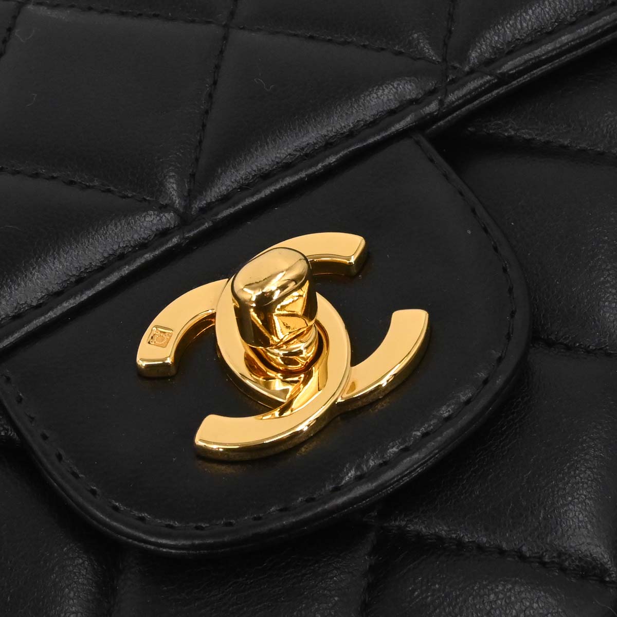 Chanel 1996-1997 Black Lambskin Double Sided Classic Flap Handbag