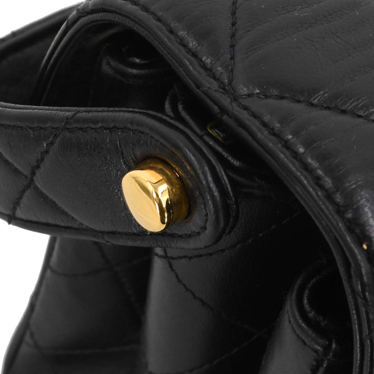 Chanel 1996-1997 Black Lambskin Double Sided Classic Flap Handbag