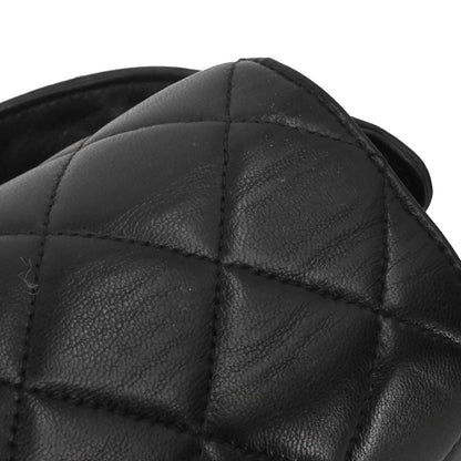 Chanel 1996-1997 Black Lambskin Double Sided Classic Flap Handbag