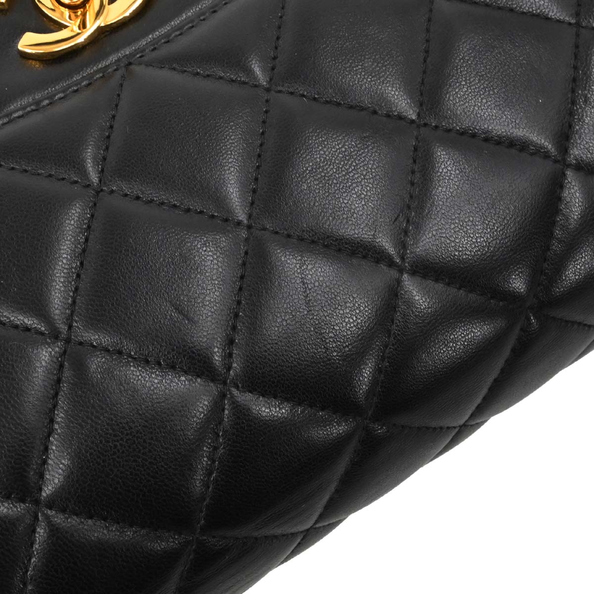 Chanel 1996-1997 Black Lambskin Double Sided Classic Flap Handbag