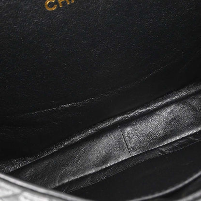 Chanel 1996-1997 Black Lambskin Double Sided Classic Flap Handbag