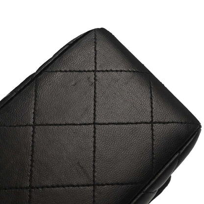 Chanel 1996-1997 Black Lambskin Double Sided Classic Flap Handbag