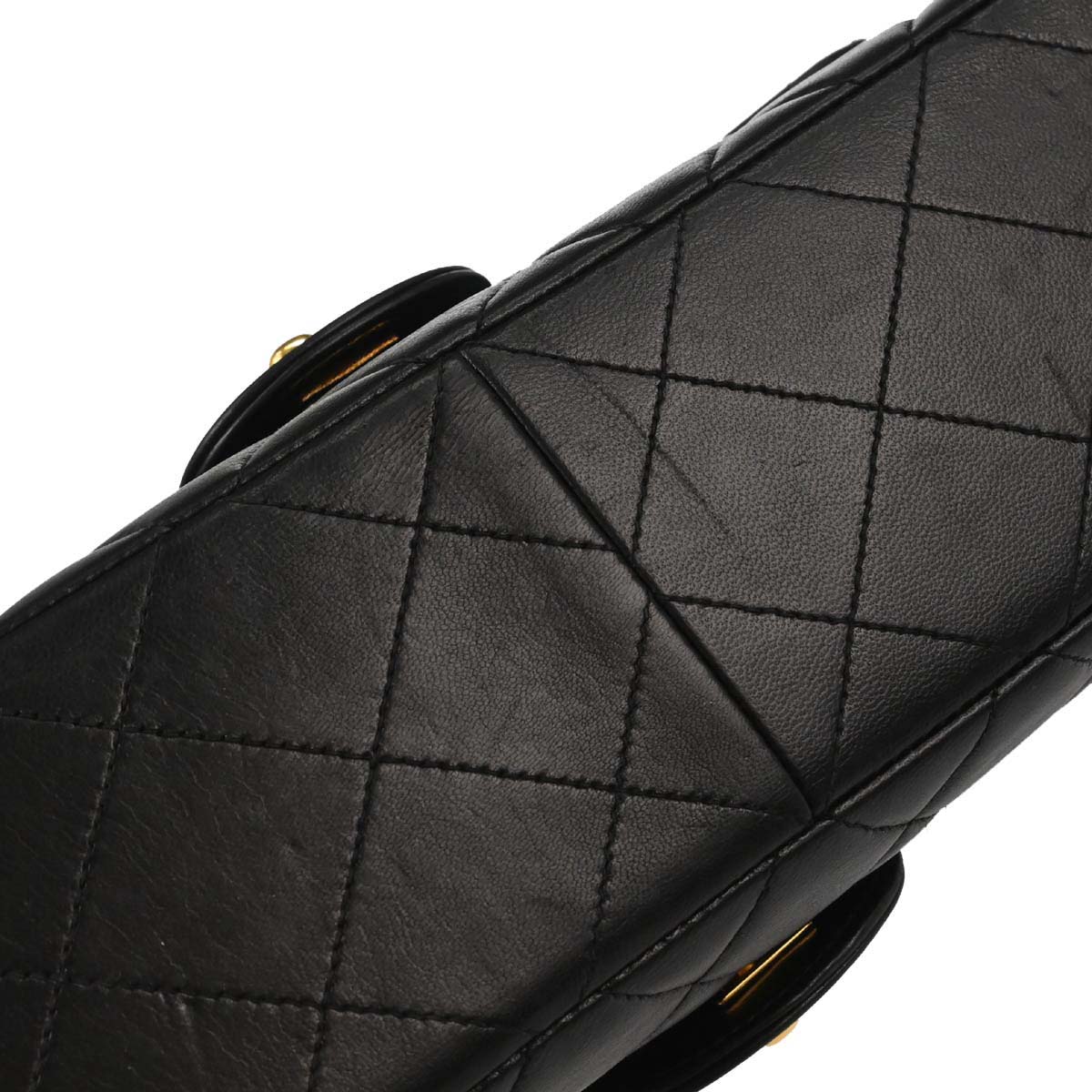 Chanel 1996-1997 Black Lambskin Double Sided Classic Flap Handbag