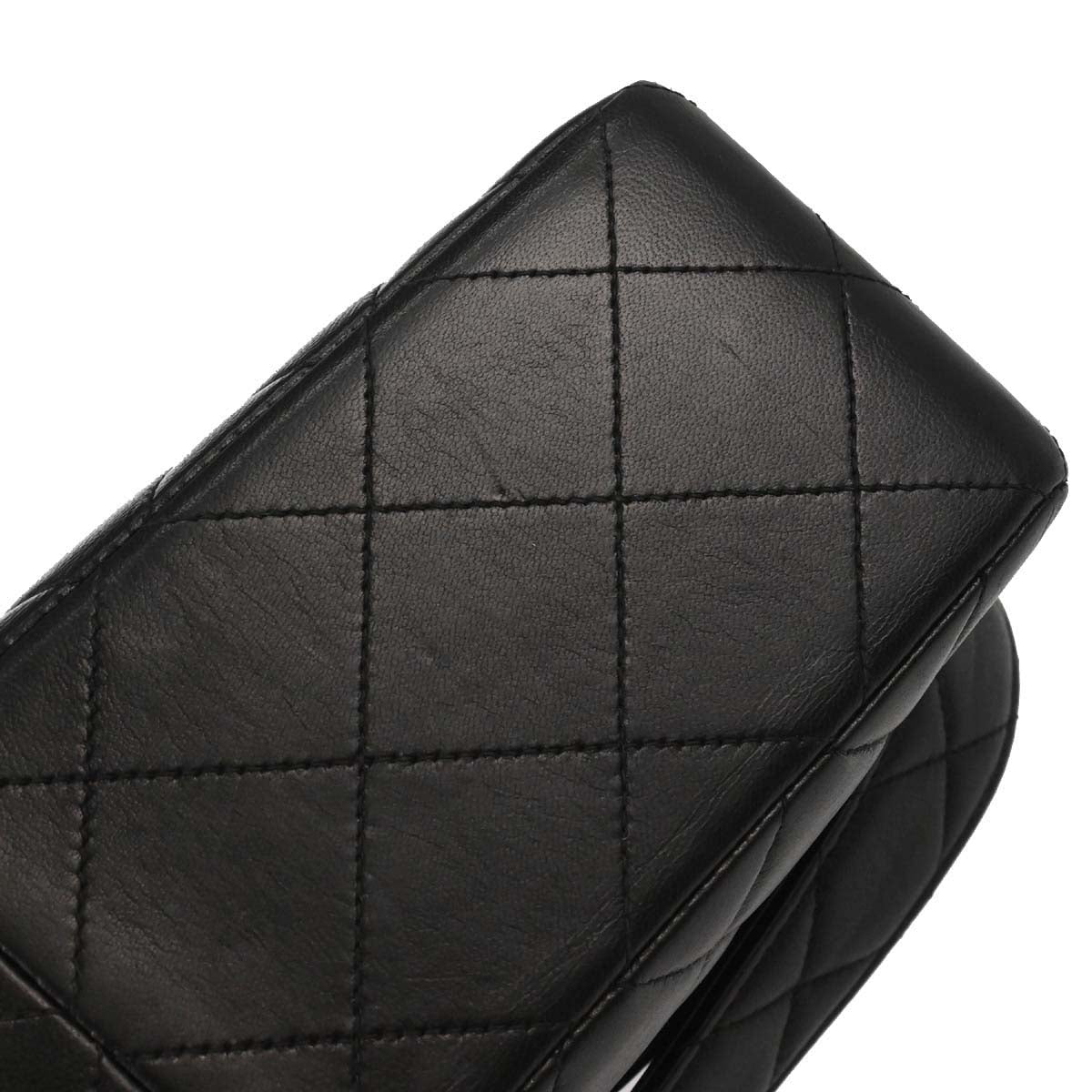 Chanel 1996-1997 Black Lambskin Double Sided Classic Flap Handbag