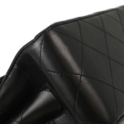 Chanel 1996-1997 Black Lambskin Double Sided Classic Flap Handbag
