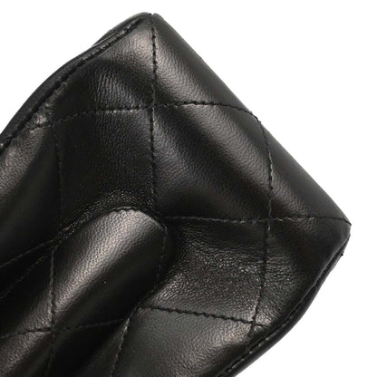 Chanel 1996-1997 Black Lambskin Double Sided Classic Flap Handbag