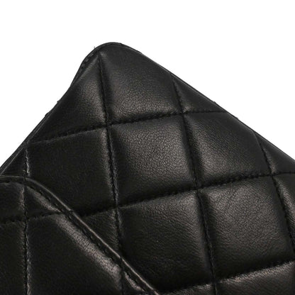 Chanel 1996-1997 Black Lambskin Double Sided Classic Flap Handbag