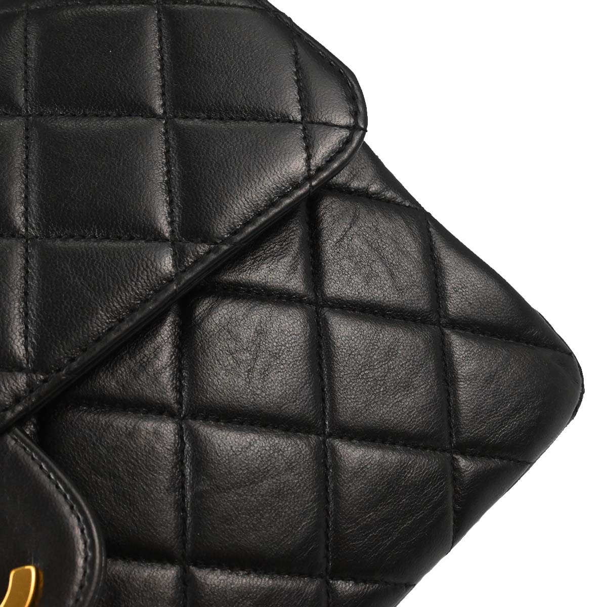 Chanel 1996-1997 Black Lambskin Double Sided Classic Flap Handbag