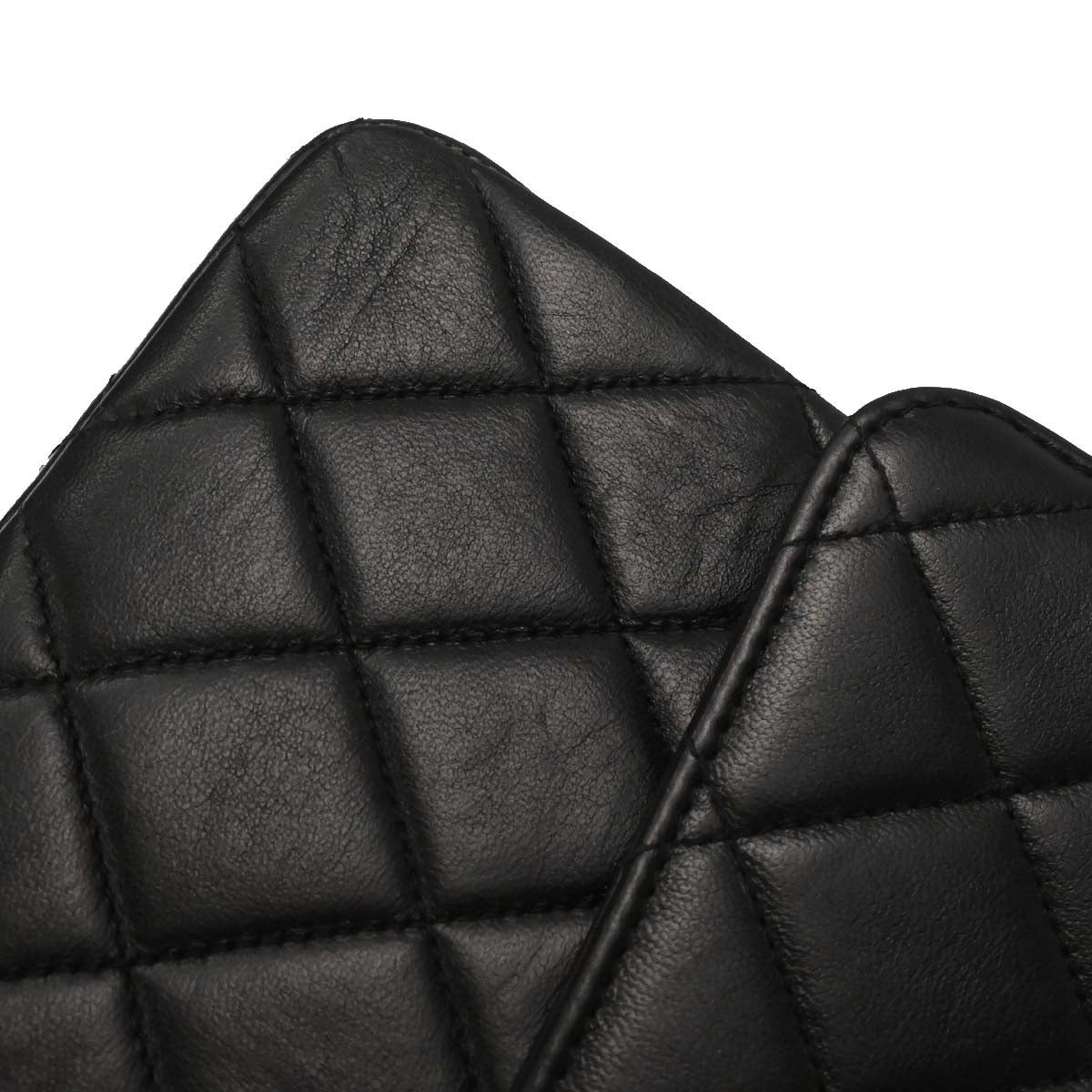 Chanel 1996-1997 Black Lambskin Double Sided Classic Flap Handbag