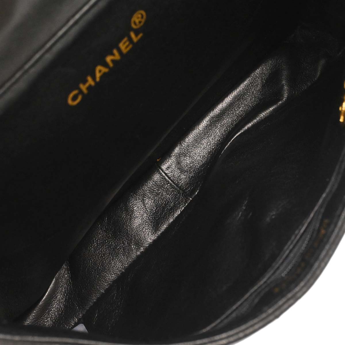 Chanel 1996-1997 Black Lambskin Double Sided Classic Flap Handbag