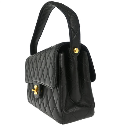 Chanel 1996-1997 Black Lambskin Double Sided Classic Flap Handbag