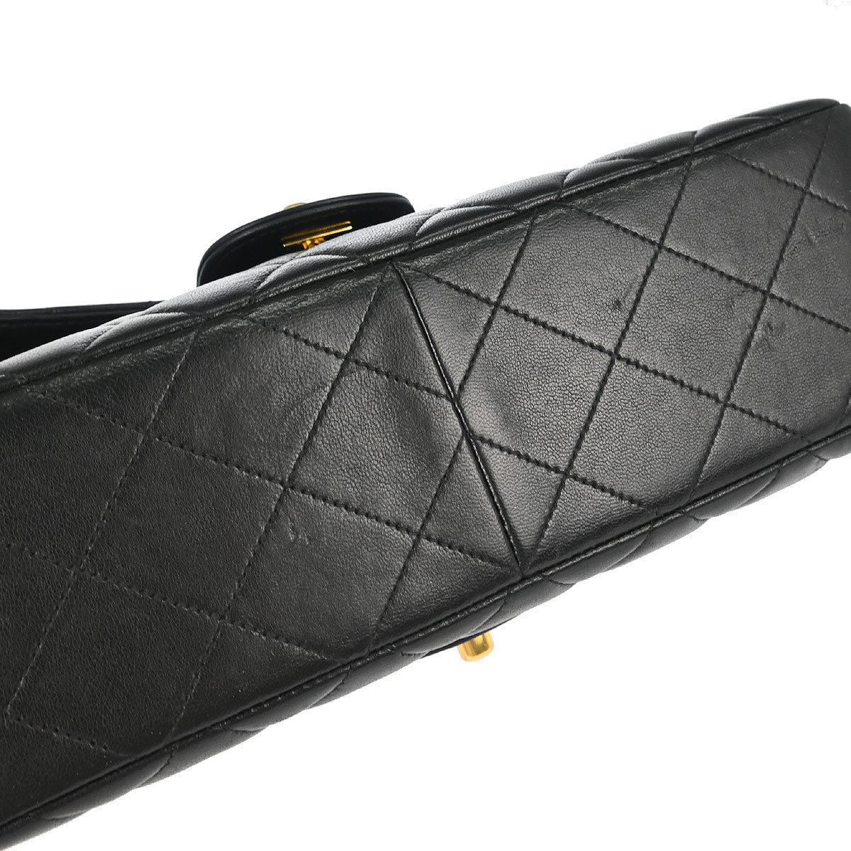 Chanel 1996-1997 Black Lambskin Double Sided Classic Flap Handbag