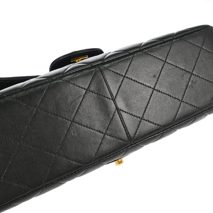 Chanel 1996-1997 Black Lambskin Double Sided Classic Flap Handbag