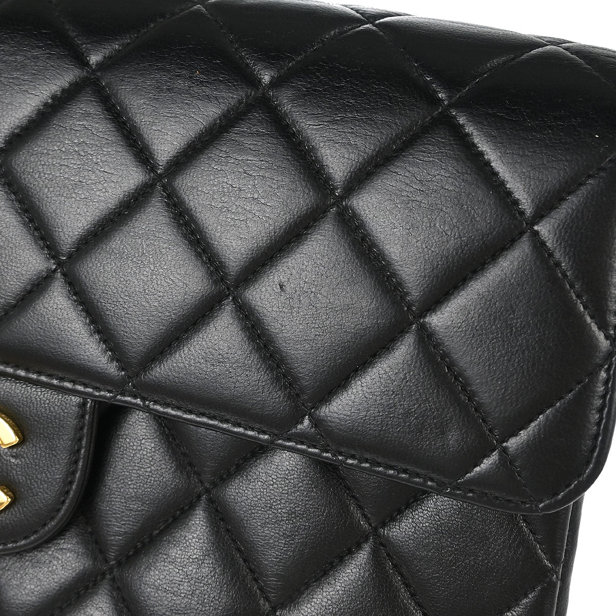 Chanel 1996-1997 Black Lambskin Double Sided Classic Flap Handbag
