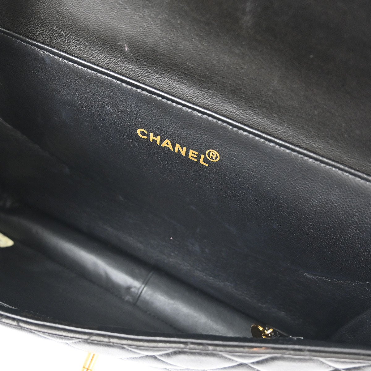 Chanel 1996-1997 Black Lambskin Double Sided Classic Flap Handbag