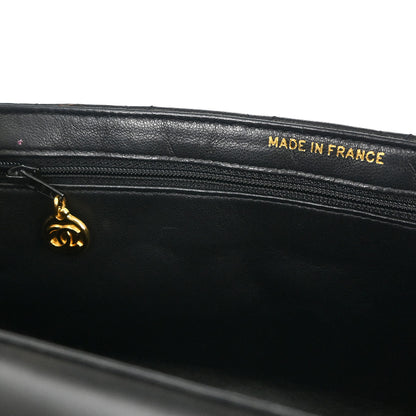 Chanel 1996-1997 Black Lambskin Double Sided Classic Flap Handbag