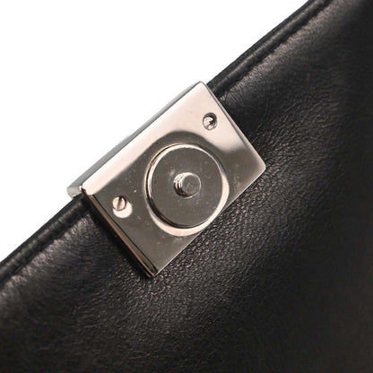 Chanel Black Lambskin Choco Bar Trifold Shoulder Bag