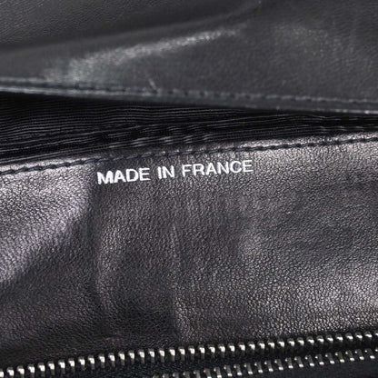 Chanel Black Lambskin Choco Bar Trifold Shoulder Bag