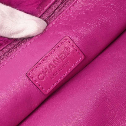 Chanel Pink Rabbit Fur Tote Handbag