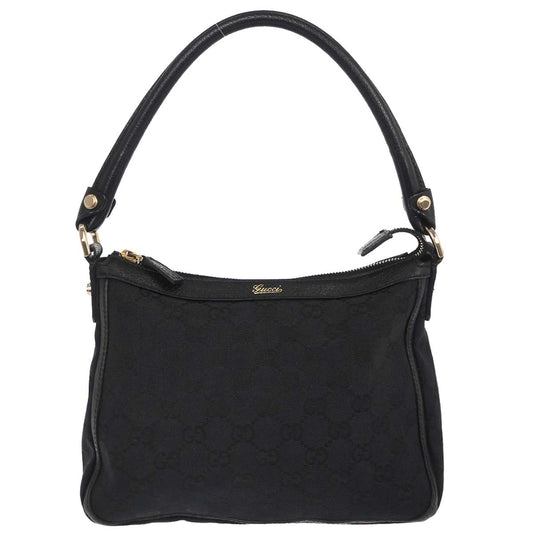 Gucci Black Canvas GG Handbag