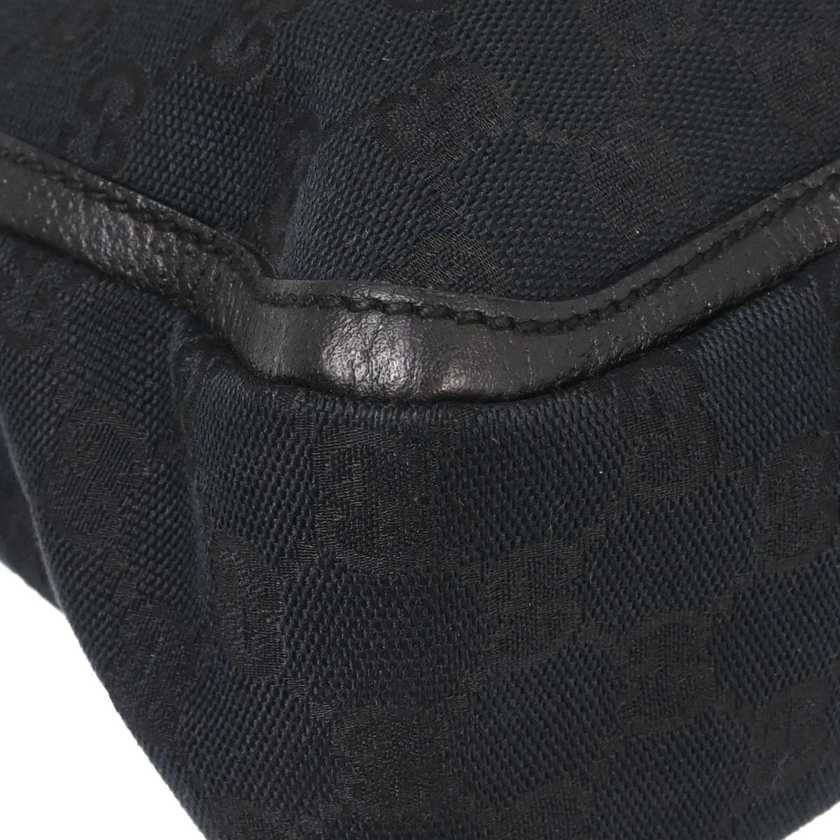 Gucci Black Canvas GG Handbag