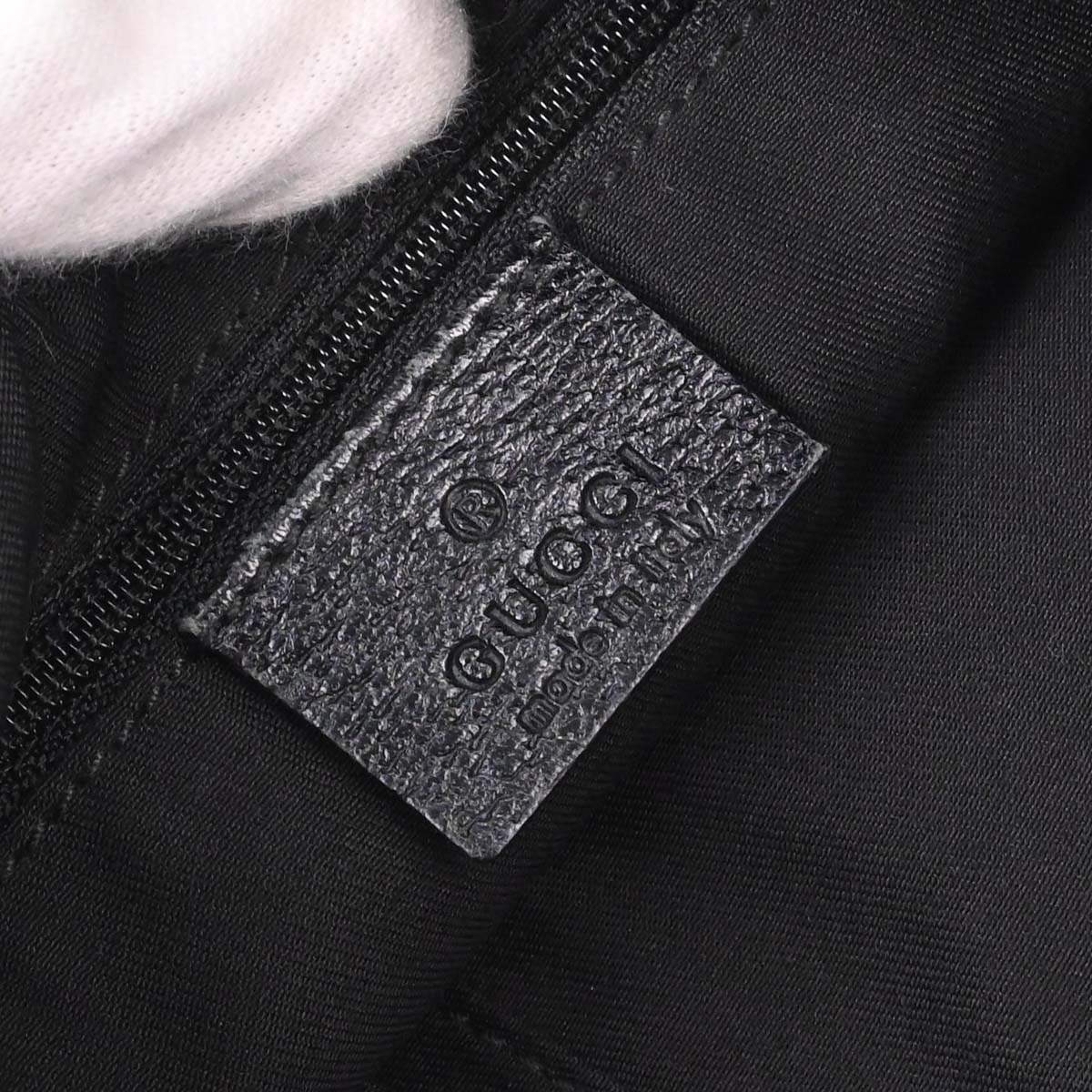 Gucci Black Canvas GG Handbag