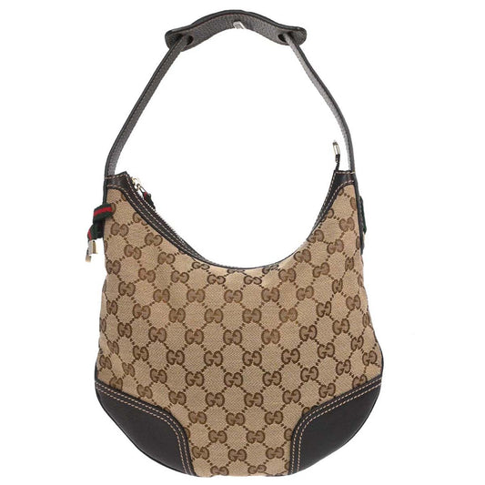 Gucci Beige Canvas GG Hobo Handbag