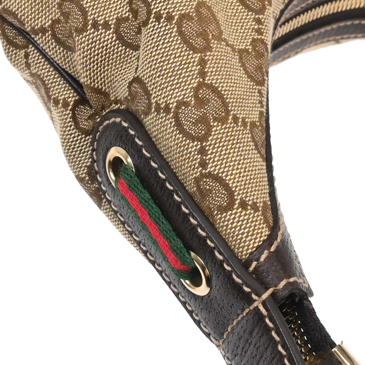 Gucci Beige Canvas GG Hobo Handbag