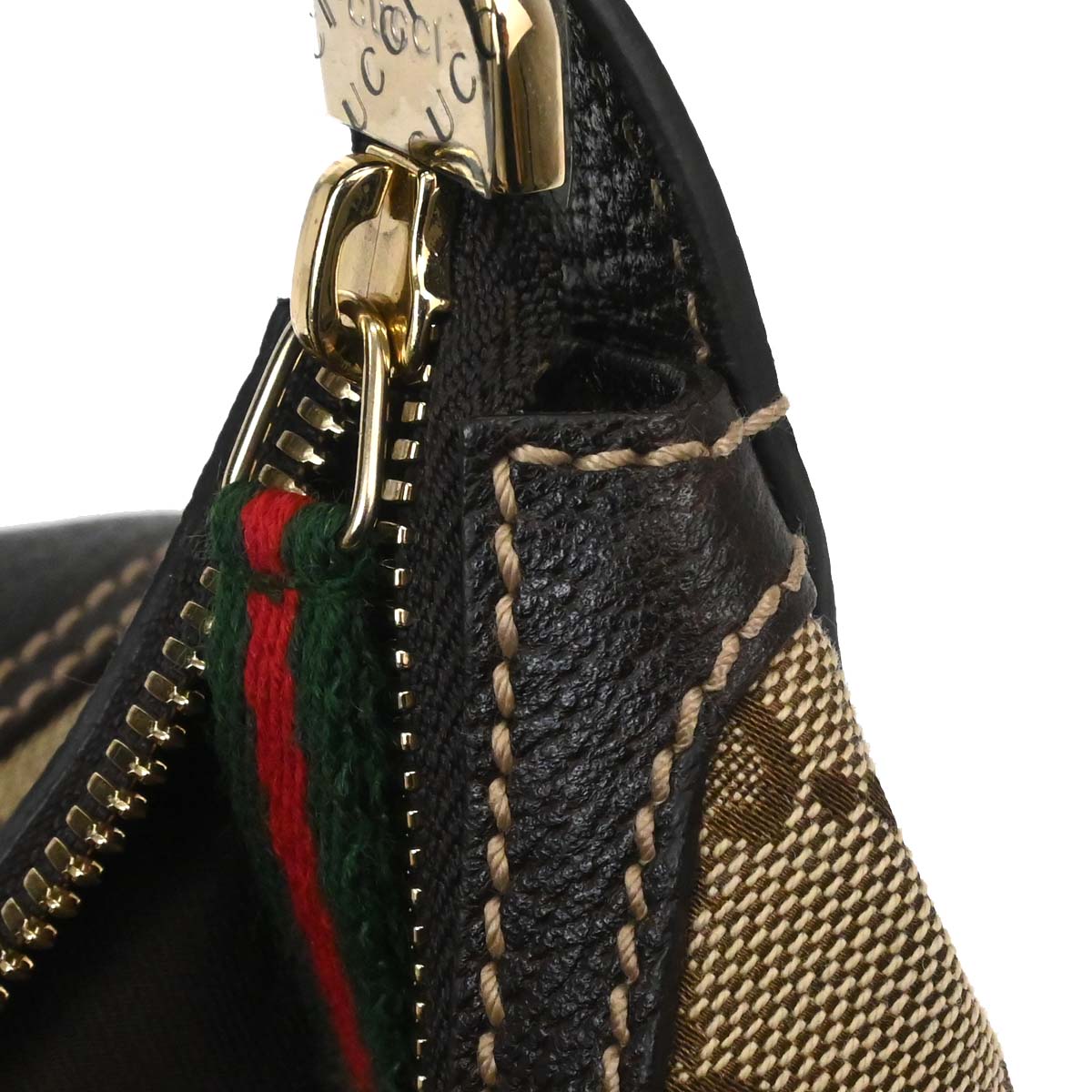 Gucci Beige Canvas GG Hobo Handbag