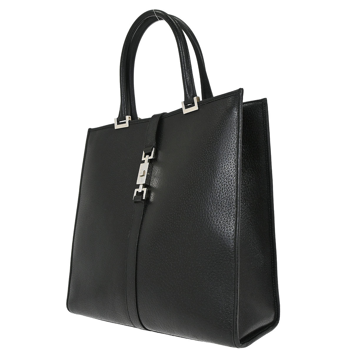Gucci Black Pigskin Jackie Tote Handbag