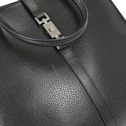 Gucci Black Pigskin Jackie Tote Handbag